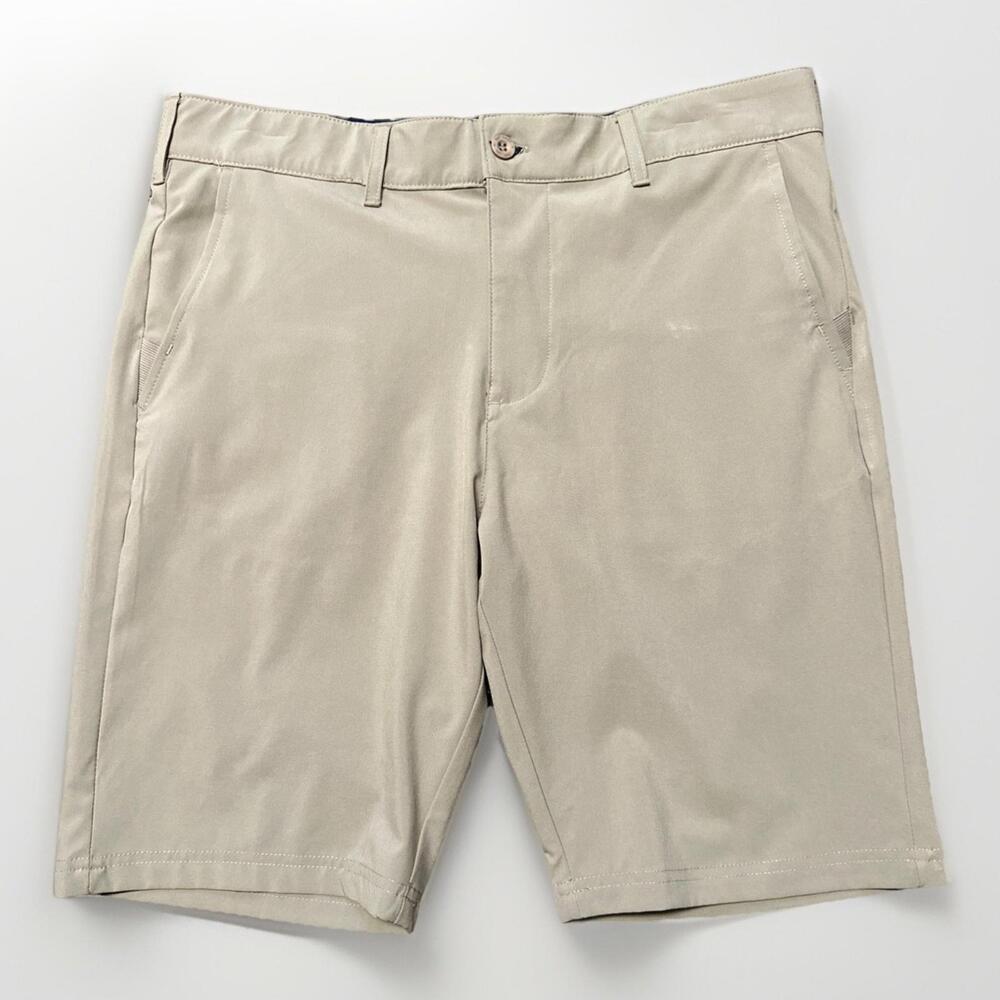 Nat Nast Shorts Mens 34 Beige Chino Flat Front  Adult‎ Casual Outdoors Golf